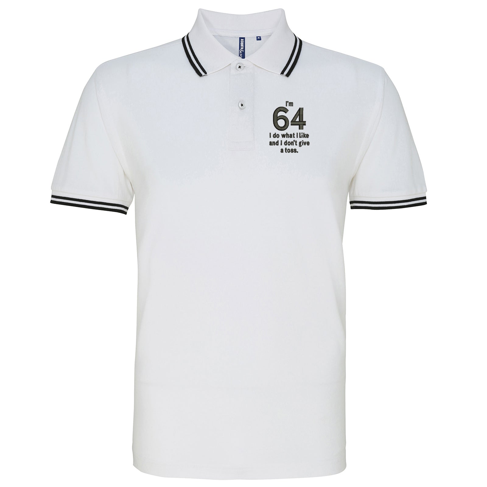 64th Birthday Tipped Polo Shirt 