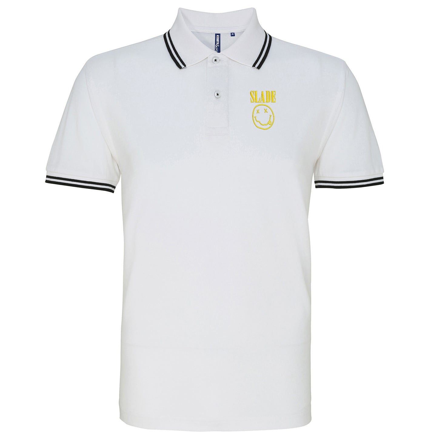 Classic Slade Nirvana Robbie Williams Tipped Polo Shirt