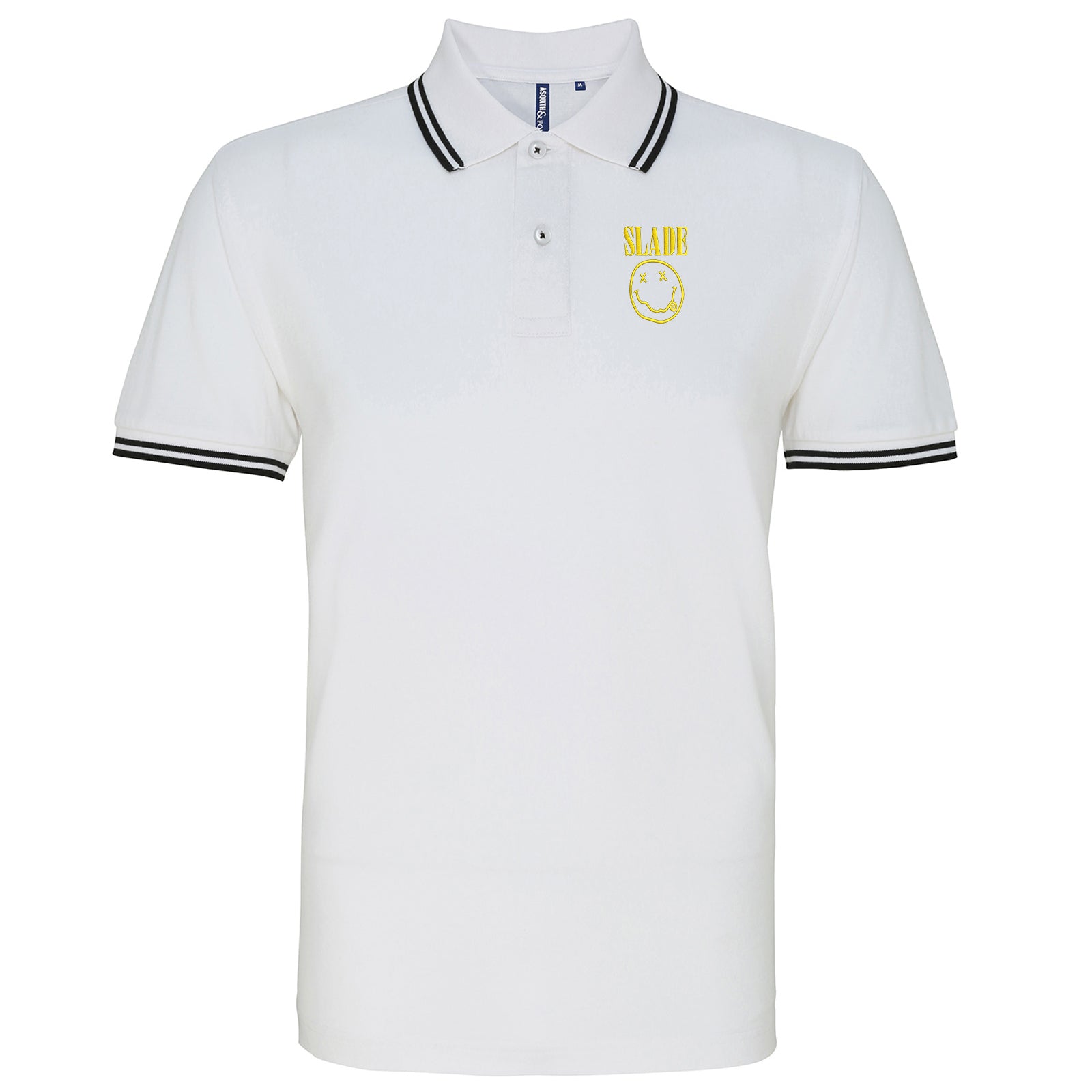 Classic Slade Nirvana Robbie Williams Tipped Polo Shirt