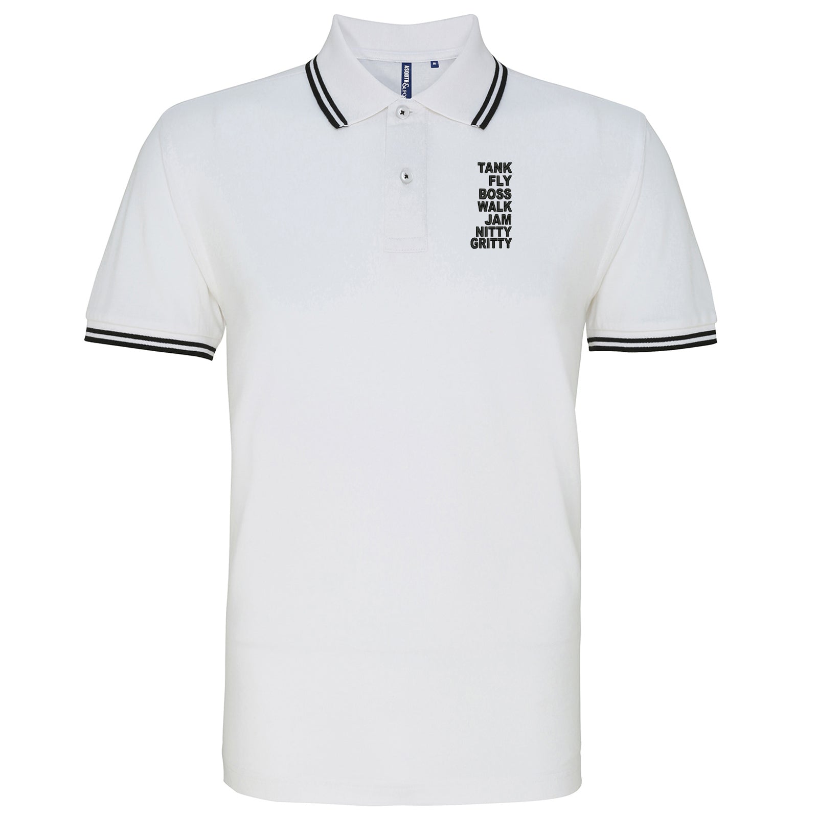 Tank Fly Boss Walk Jam Nitty Gritty Tipped Polo Shirt