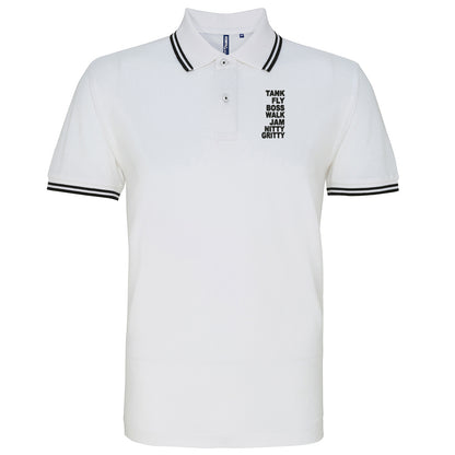 Tank Fly Boss Walk Jam Nitty Gritty Tipped Polo Shirt