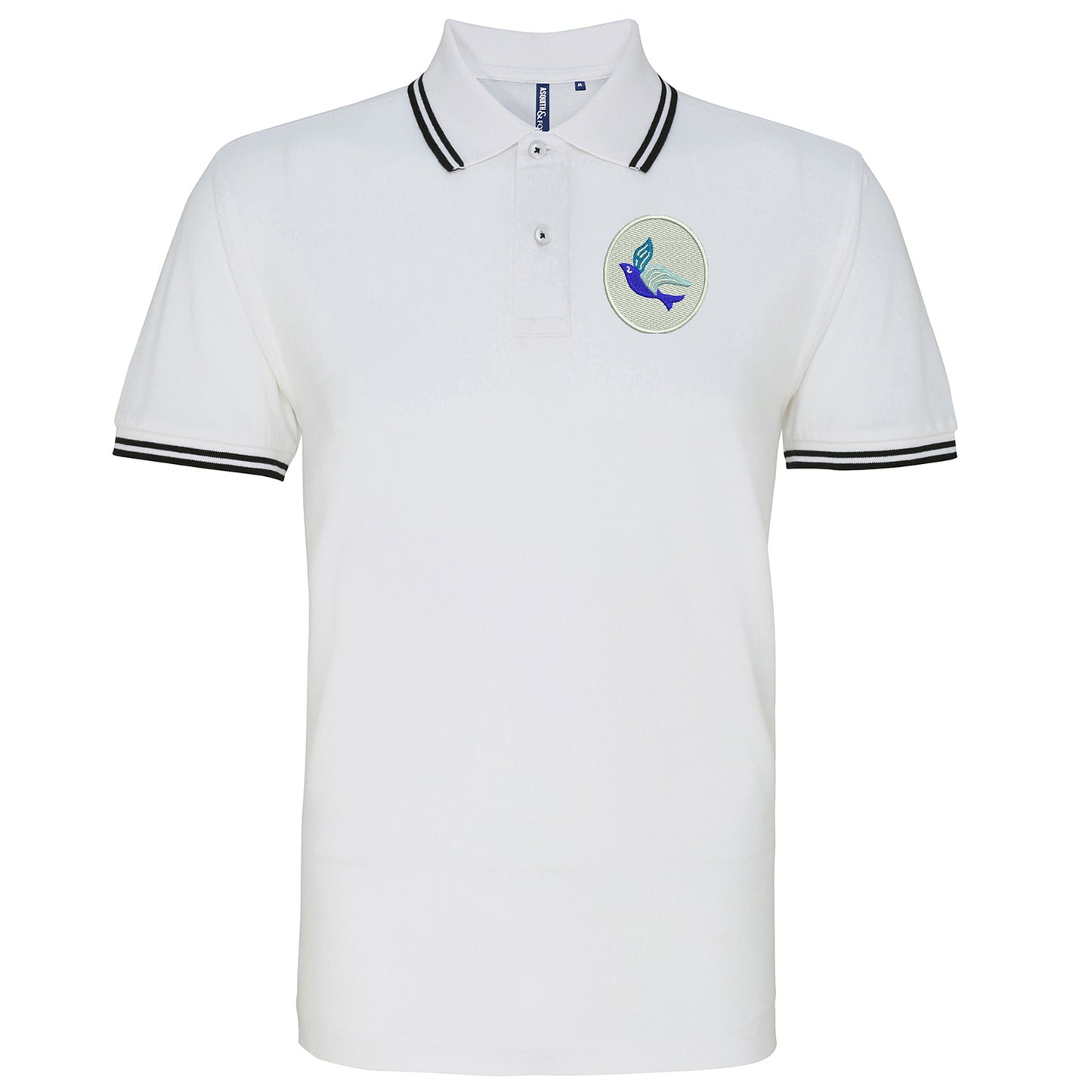 Classic Cardiff City FC Tipped Polo Shirt