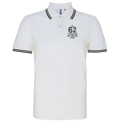 62nd Birthday Tipped Polo Shirt