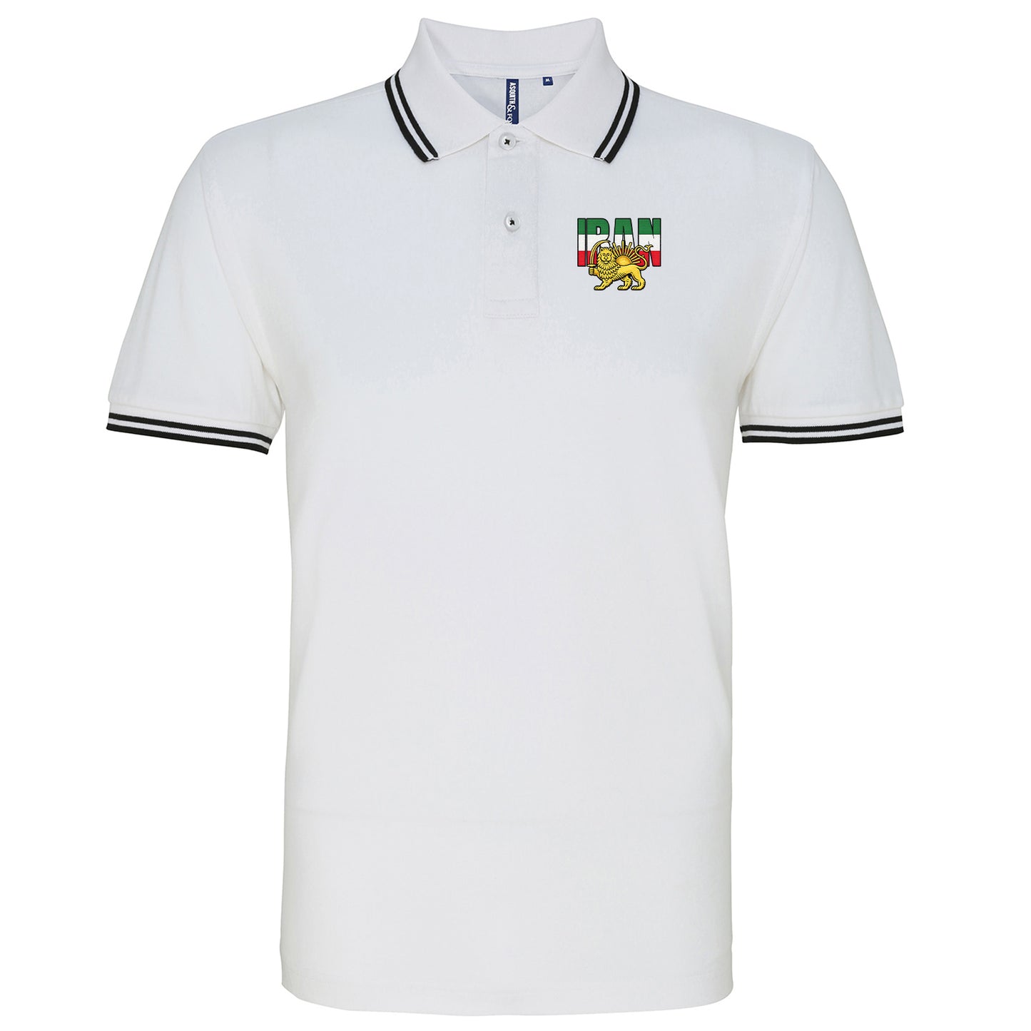Iran Flag Tipped Polo Shirt