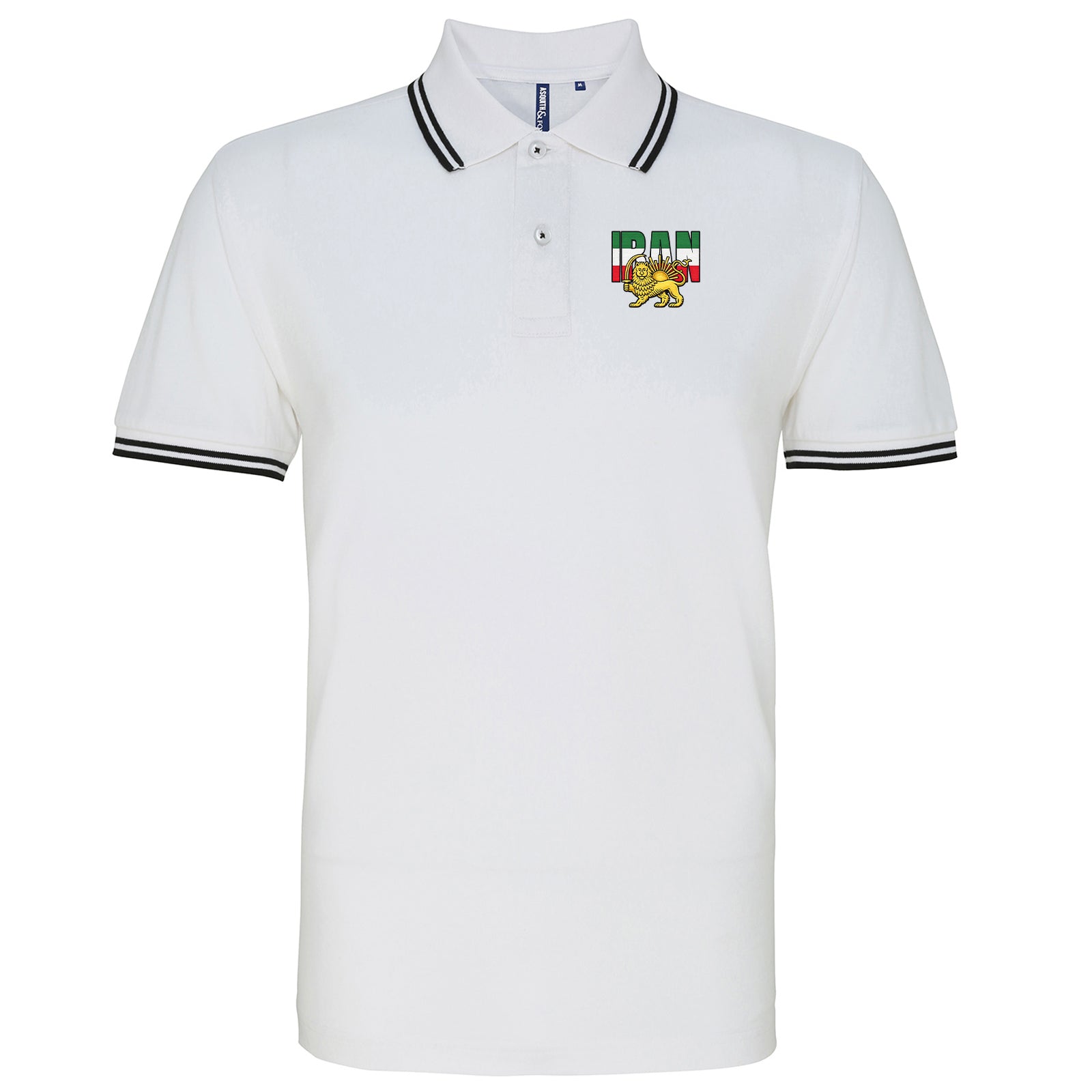 Iran Flag Tipped Polo Shirt