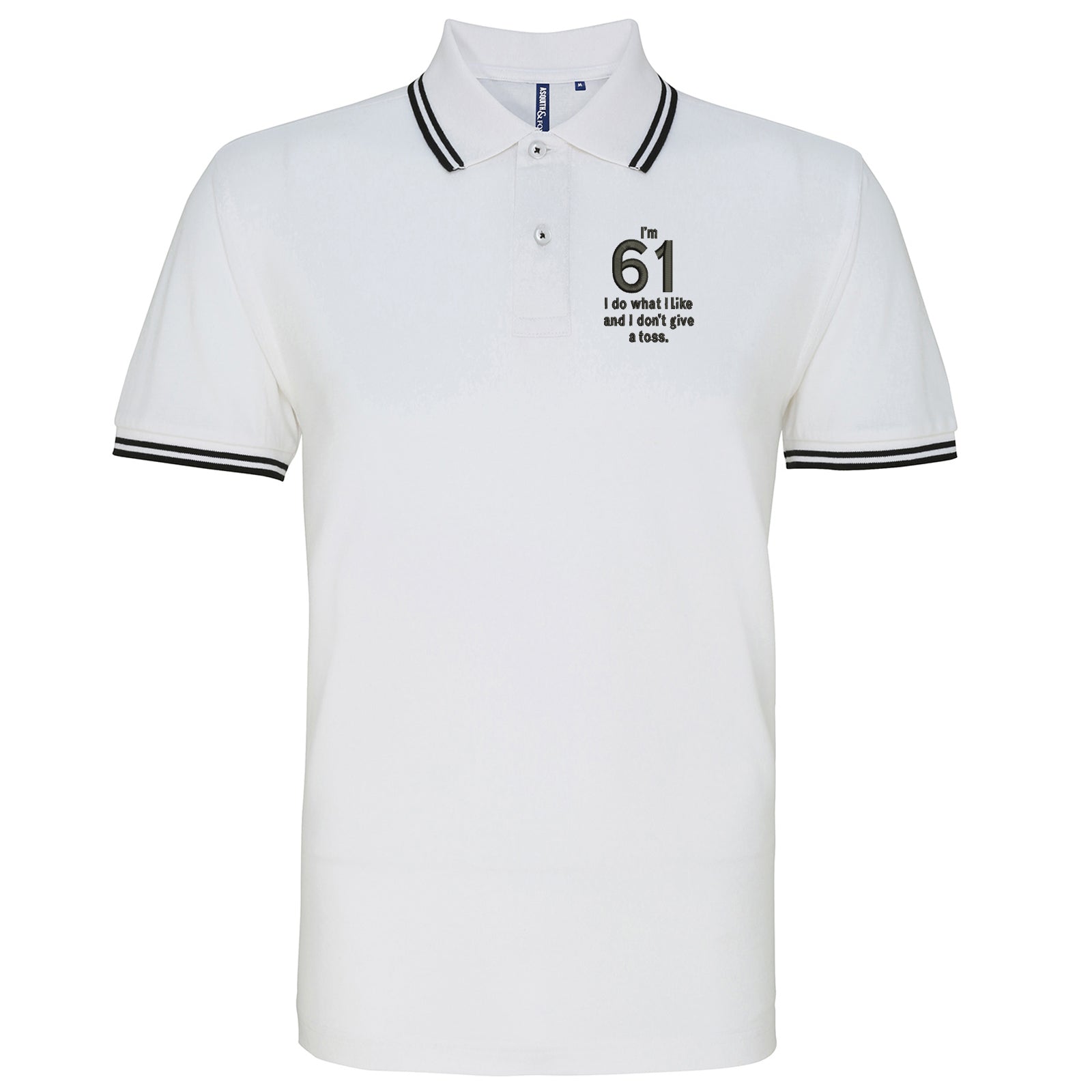 61st Birthday Tipped Polo Shirt