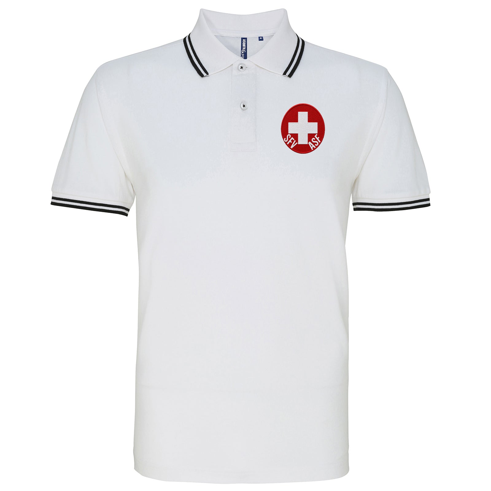 Switzerland Football Tipped Polo Shirt