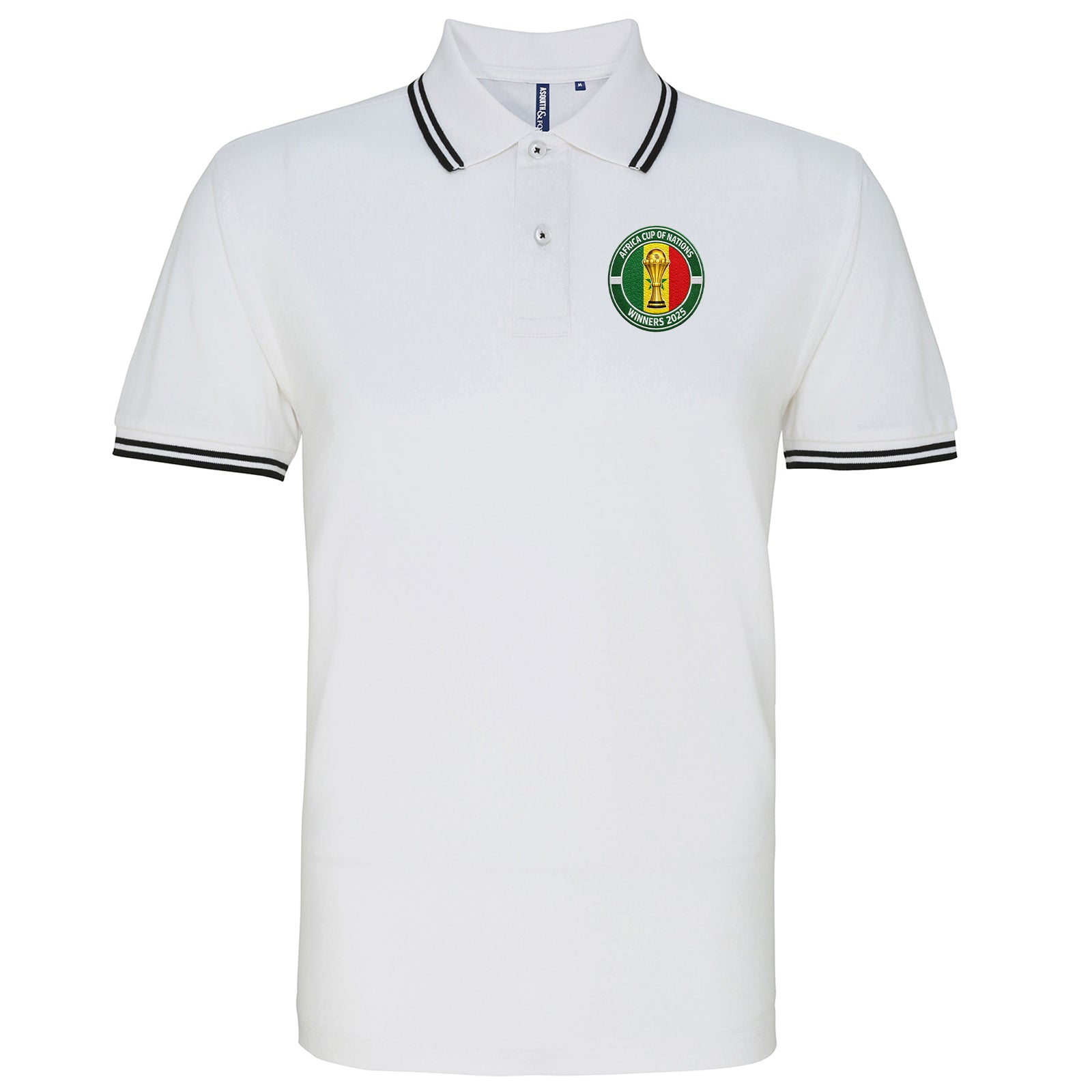 Senegal AFCON Winners 2025 Tipped Polo Shirt
