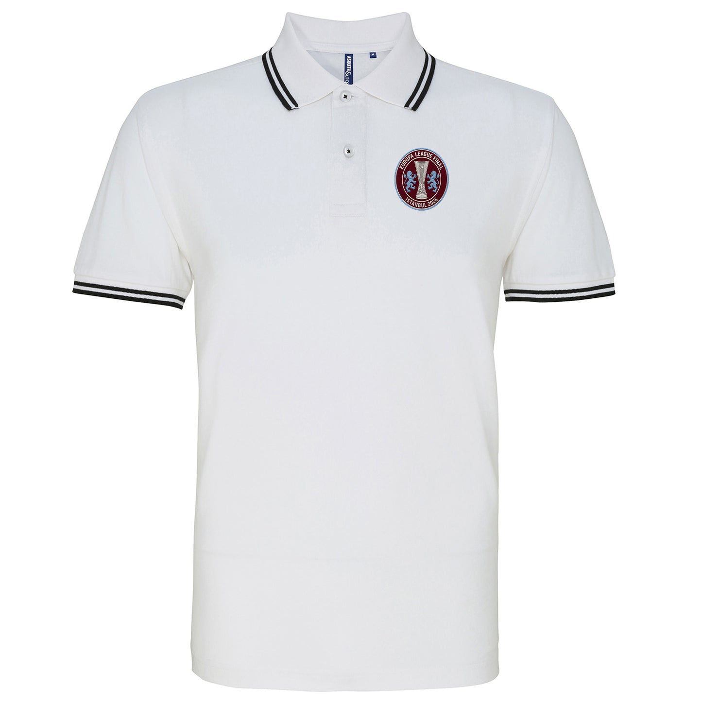 Aston Villa Europa League Final 2026 Tipped Polo Shirt