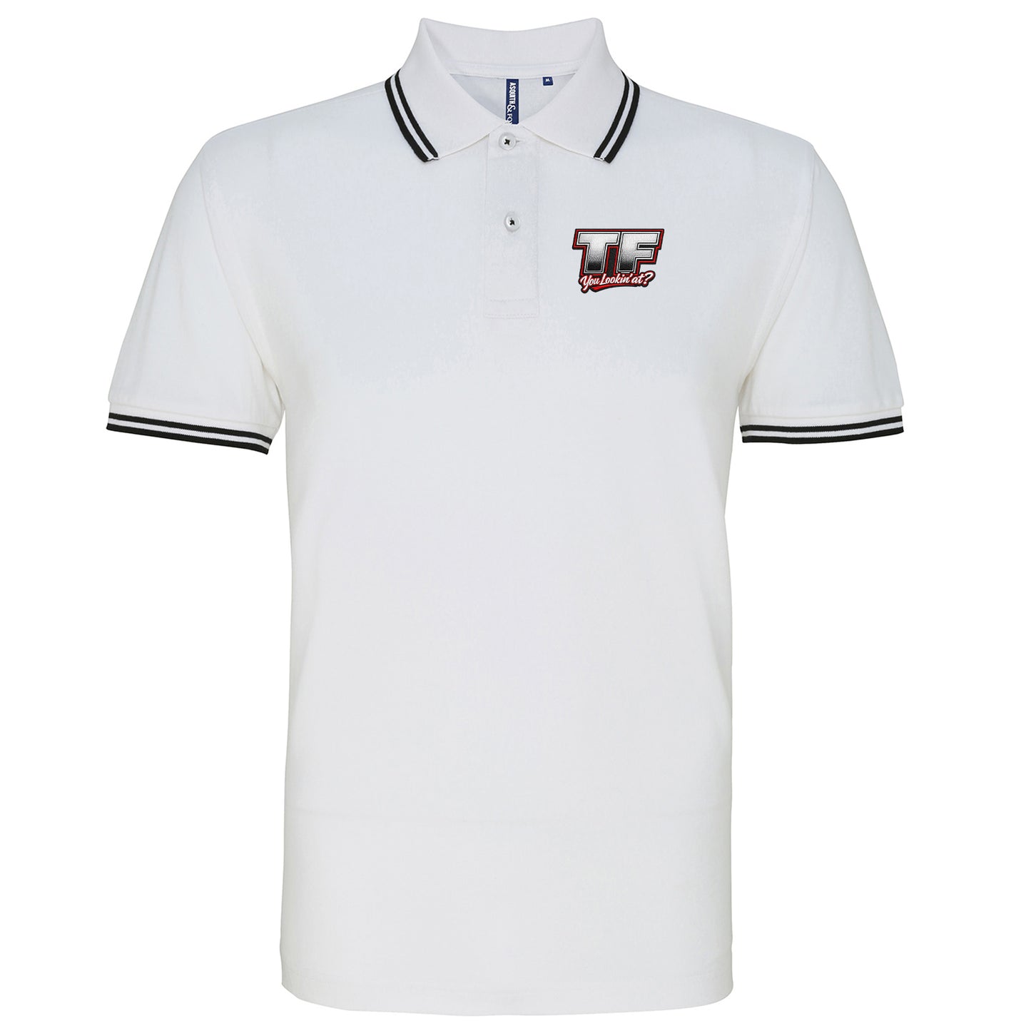 TF You Lookin’ at Tipped Polo Shirt 