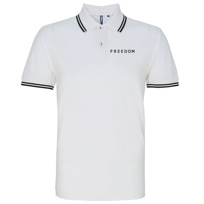 Freedom Charlie Kirk Tipped Polo Shirt