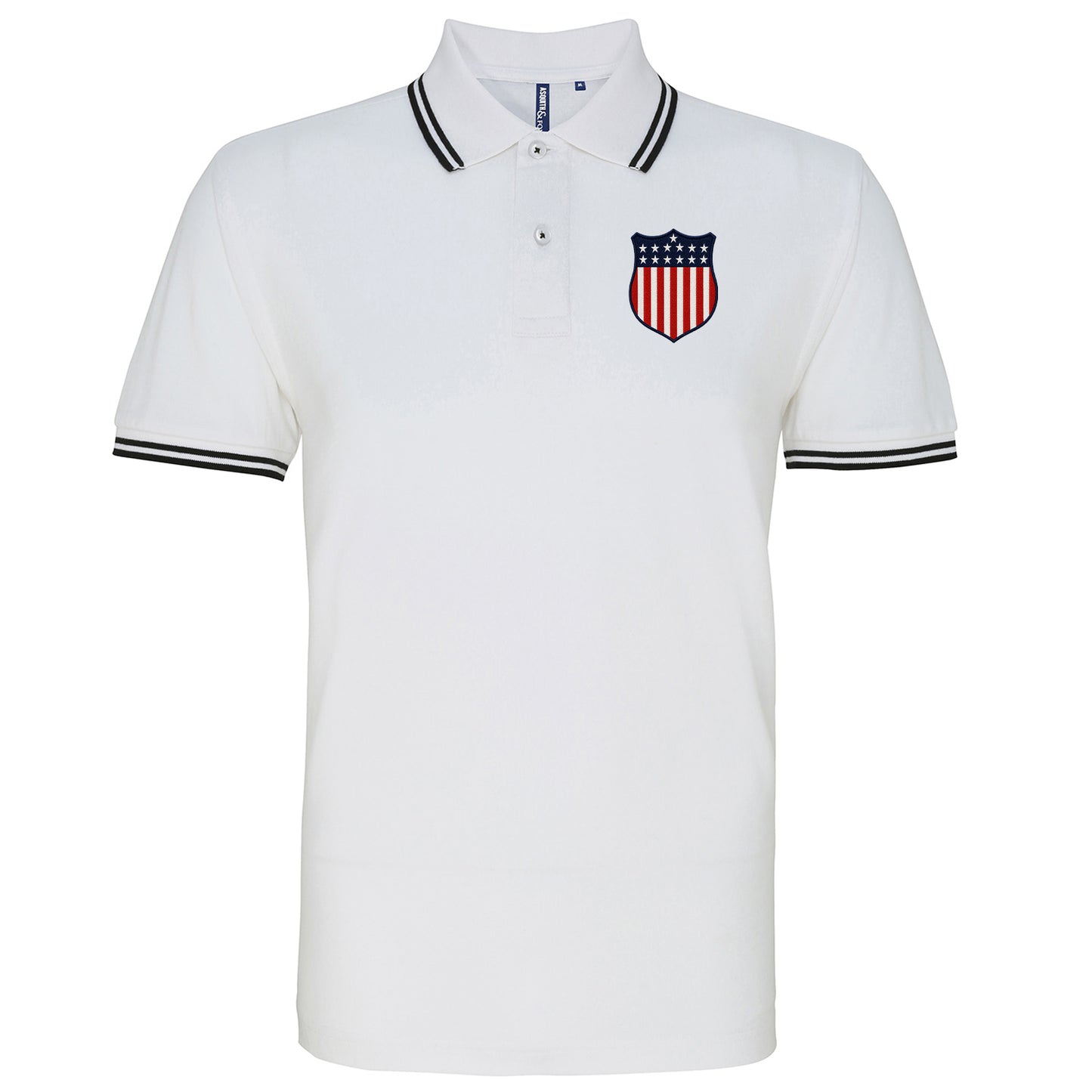 Retro USA 1913 Soccer Tipped Polo Shirt