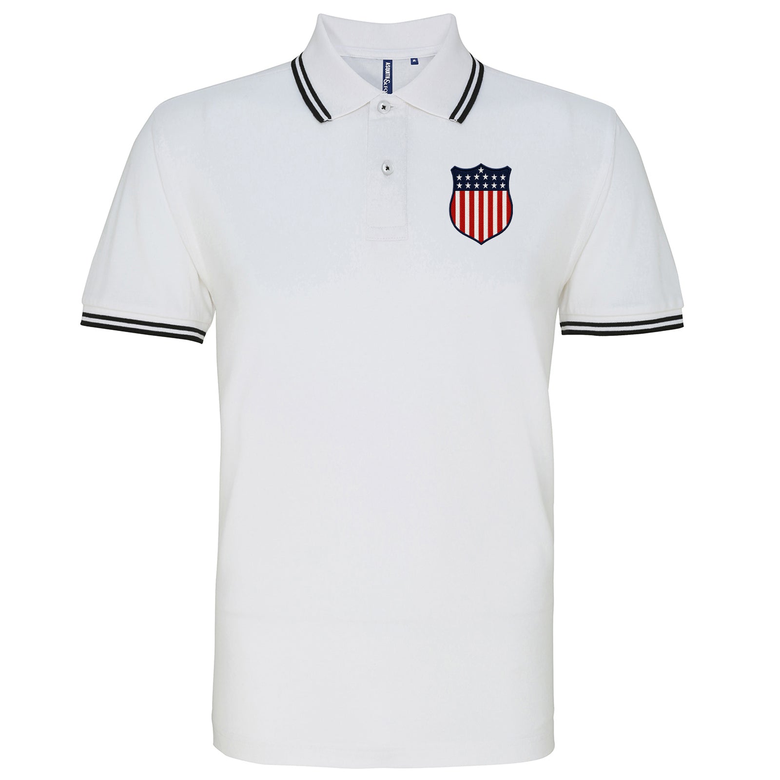 Retro USA 1913 Soccer Tipped Polo Shirt