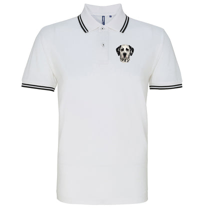 Dalmatian Dog Face Tipped Polo Shirt 