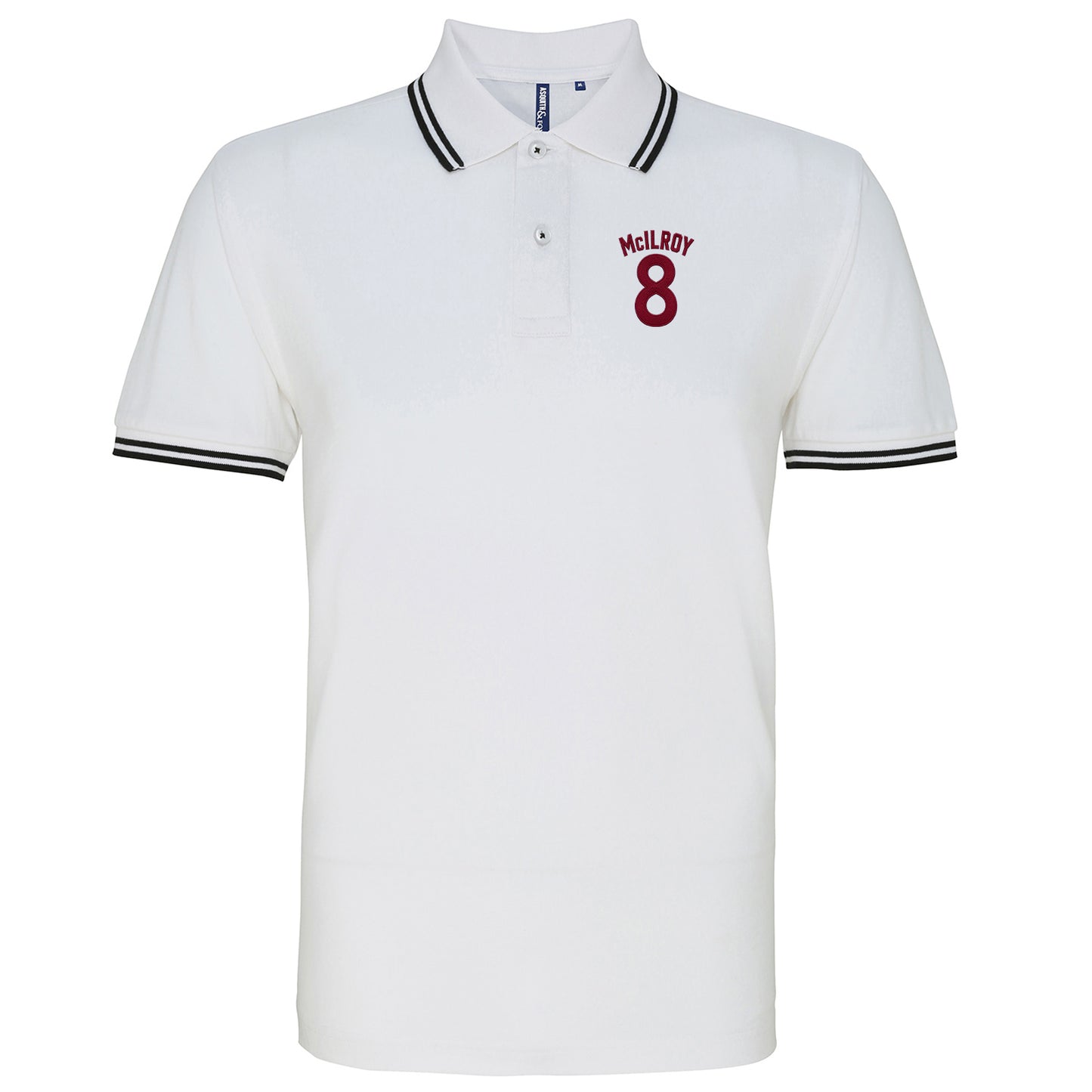 Jimmy McIlroy Burnley Football Tipped Polo Shirt