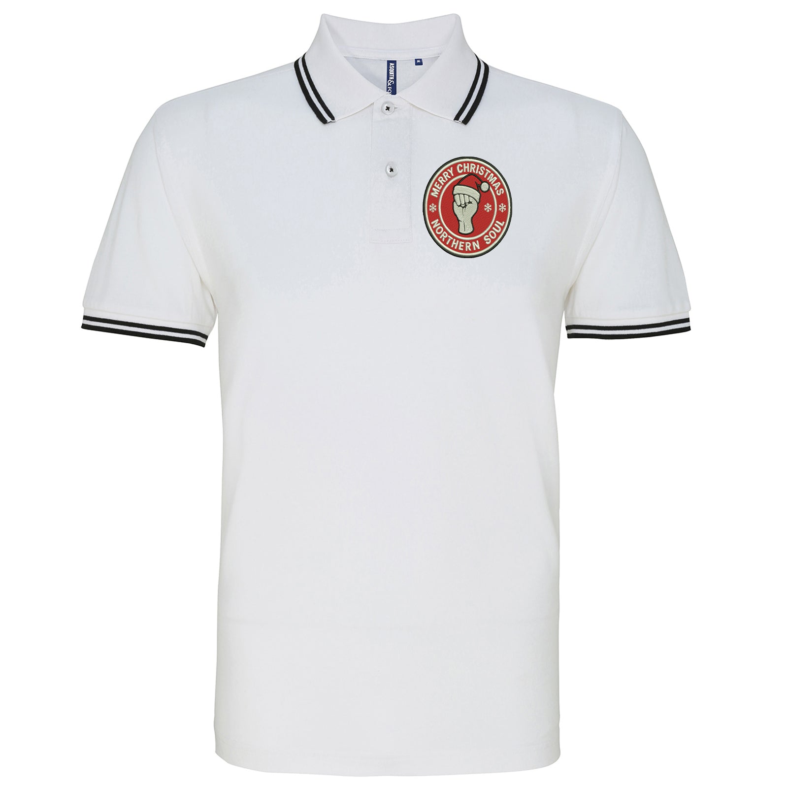 Northern Soul Christmas Tipped Polo Shirt