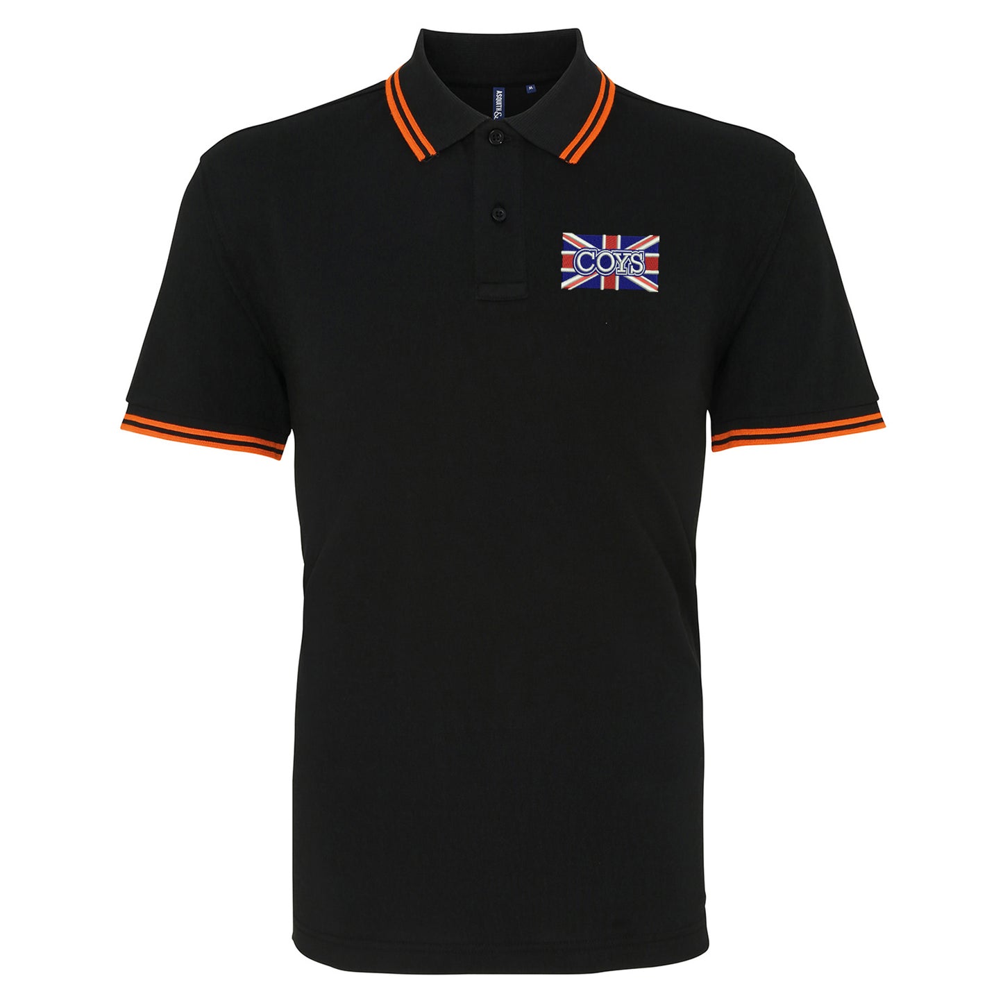 COYS Union Jack Embroidered Tipped Polo Shirt