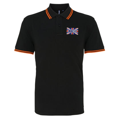 COYS Union Jack Embroidered Tipped Polo Shirt