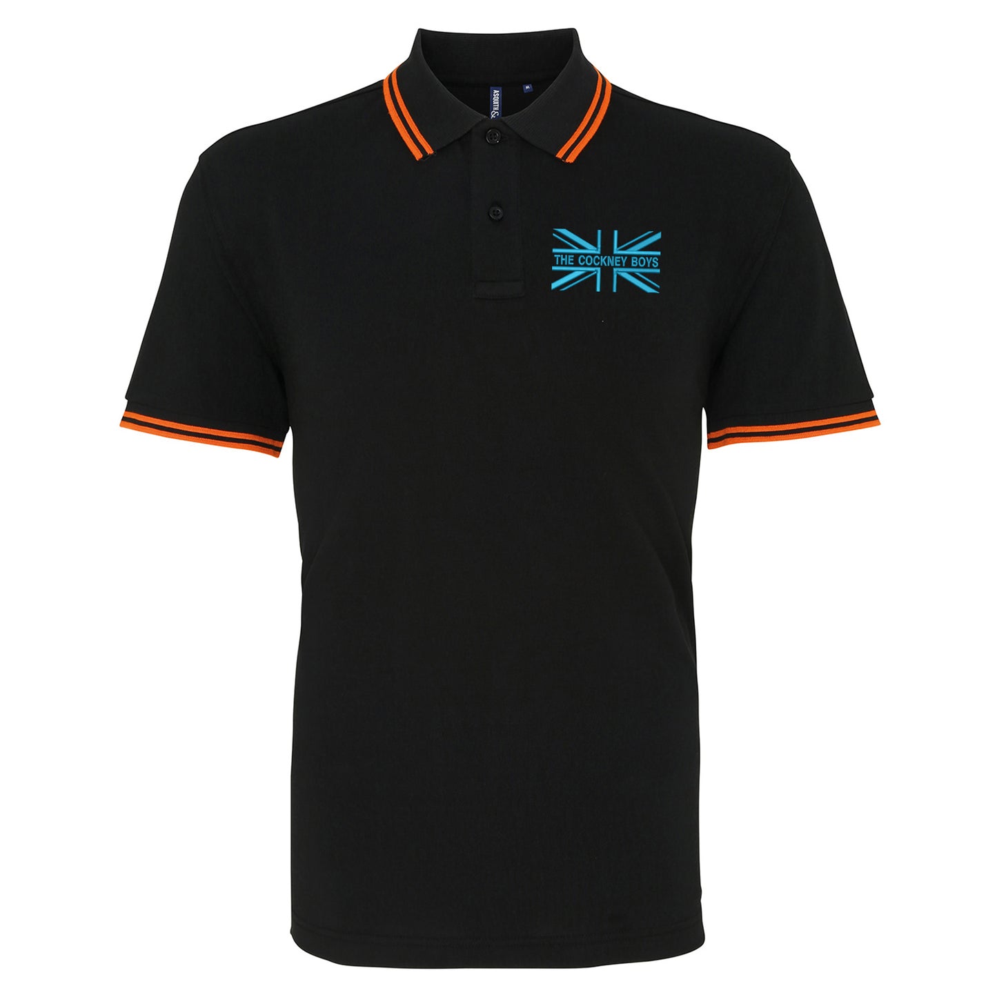The Cockney Boys Union Jack Embroidered Tipped Polo Shirt