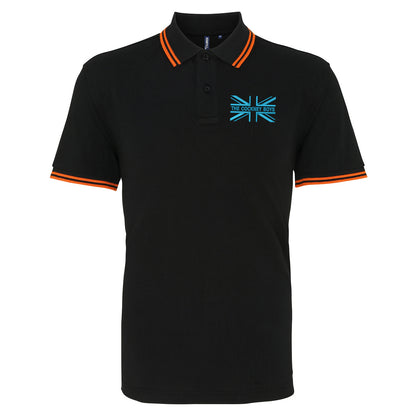 The Cockney Boys Union Jack Embroidered Tipped Polo Shirt