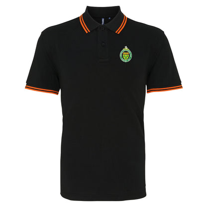 Retro Ashford Town Embroidered Tipped Polo Shirt