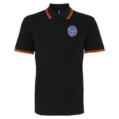 Retro Halifax 1970s Embroidered Tipped Polo Shirt