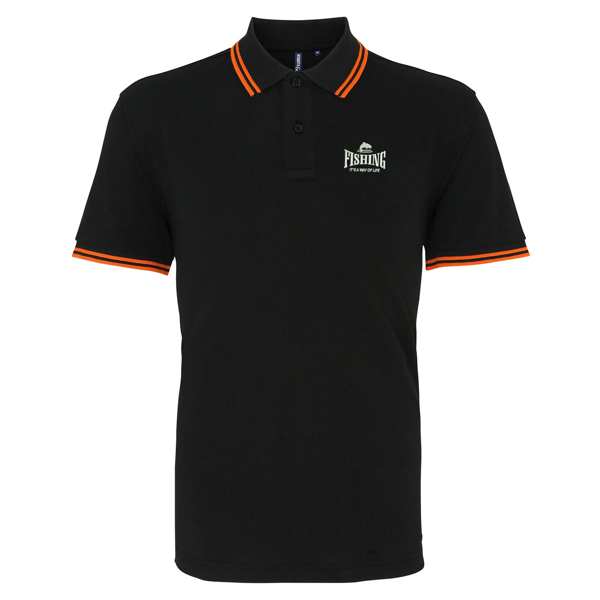 Fishing It's a Way of Life Tipped Polo Shirt