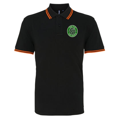 The Hoops Old School Ball Embroidered Tipped Polo Shirt