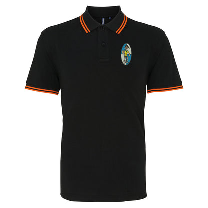 Retro Bristol Rovers 1933 Embroidered Tipped Polo Shirt