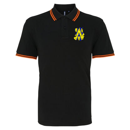 Shropshire Flag Map Embroidered Tipped Polo Shirt