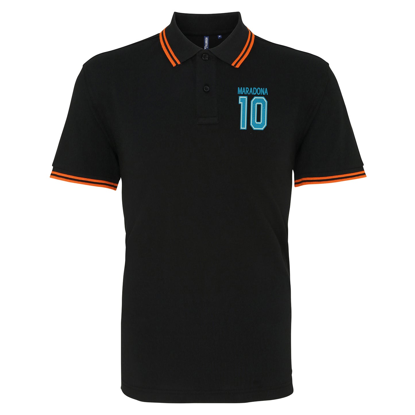 Maradona 10 Embroidered Tipped Polo Shirt