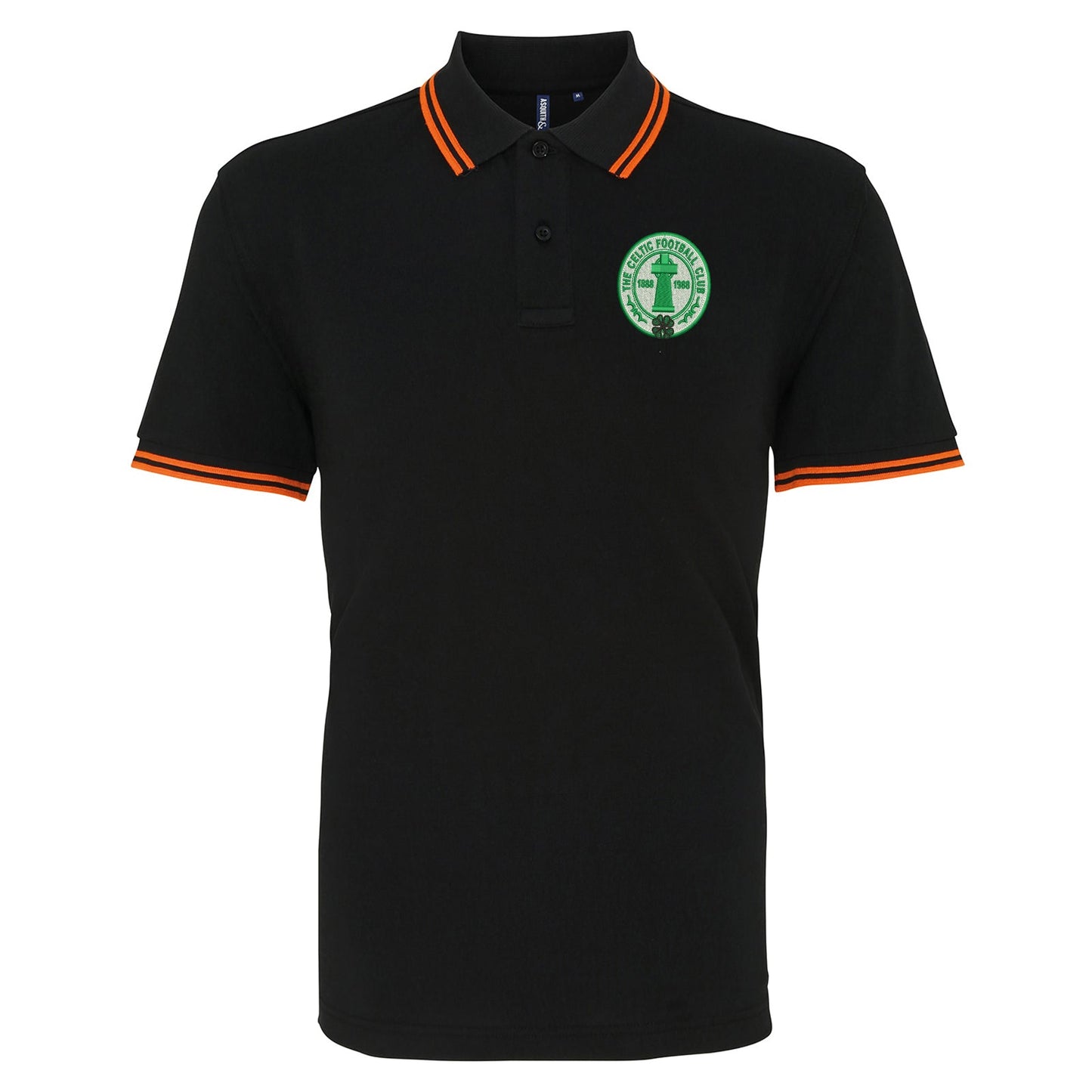Retro Celtic Centenary Embroidered Tipped Polo Shirt