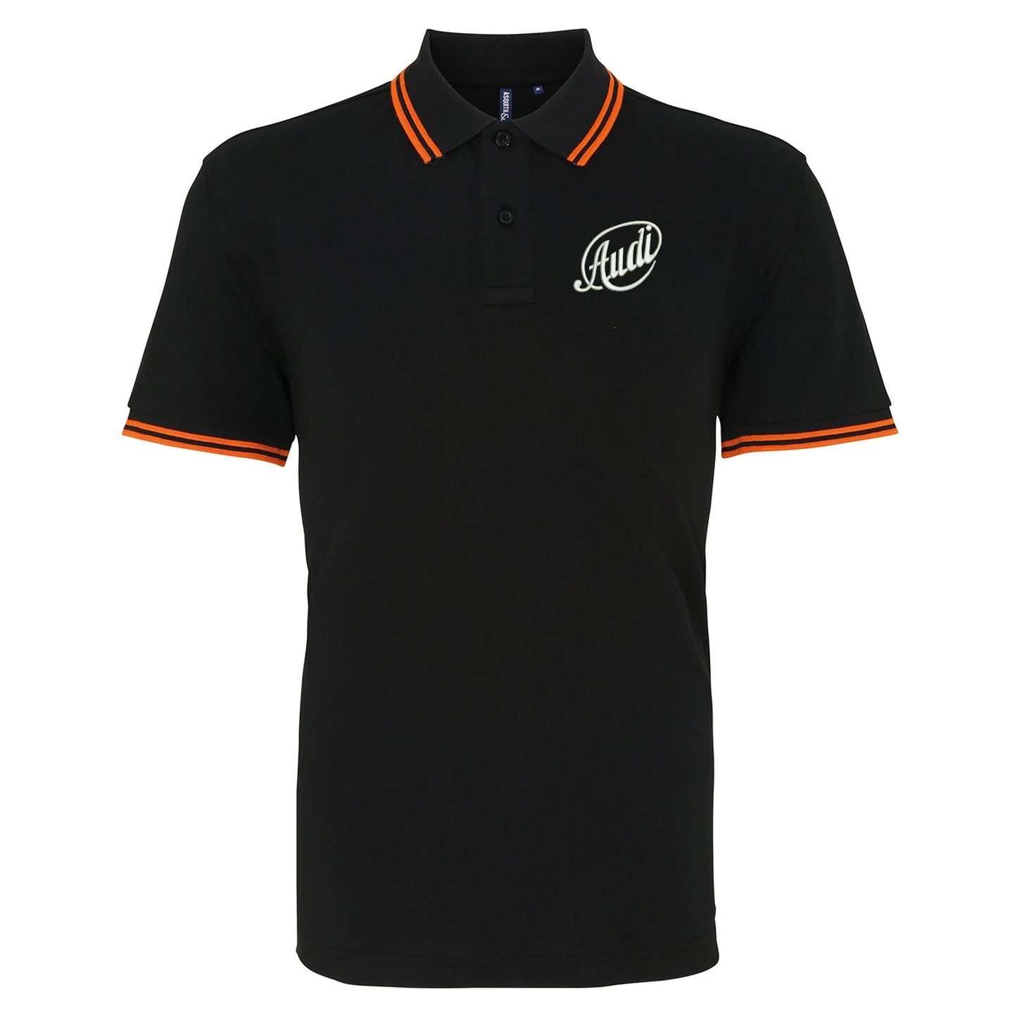 Retro Audi 1909 Embroidered Tipped Polo Shirt