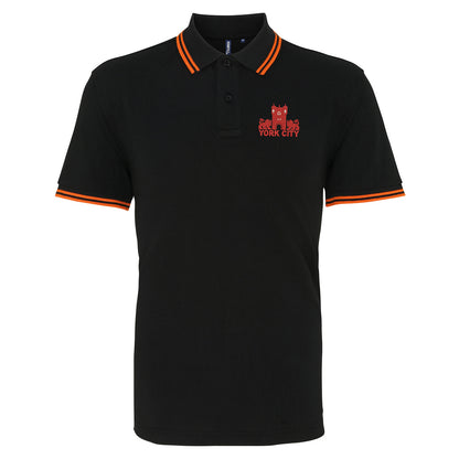 Retro York 1978 Embroidered Tipped Polo Shirt