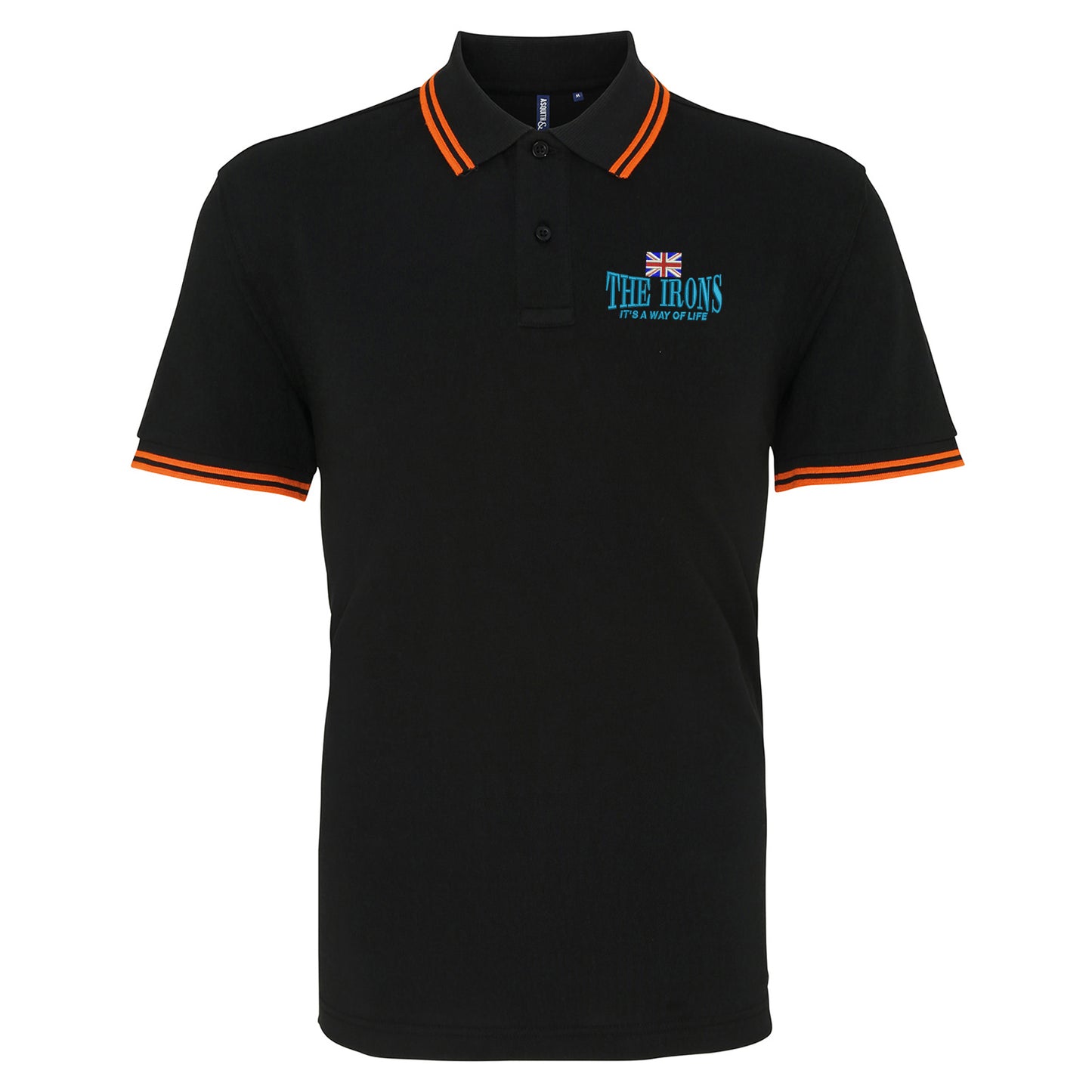 The Irons It's Way of Life Union Jack Embroidered Tipped Polo Shirt