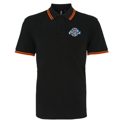 Sky Blues Keep The Faith Embroidered Tipped Polo Shirt