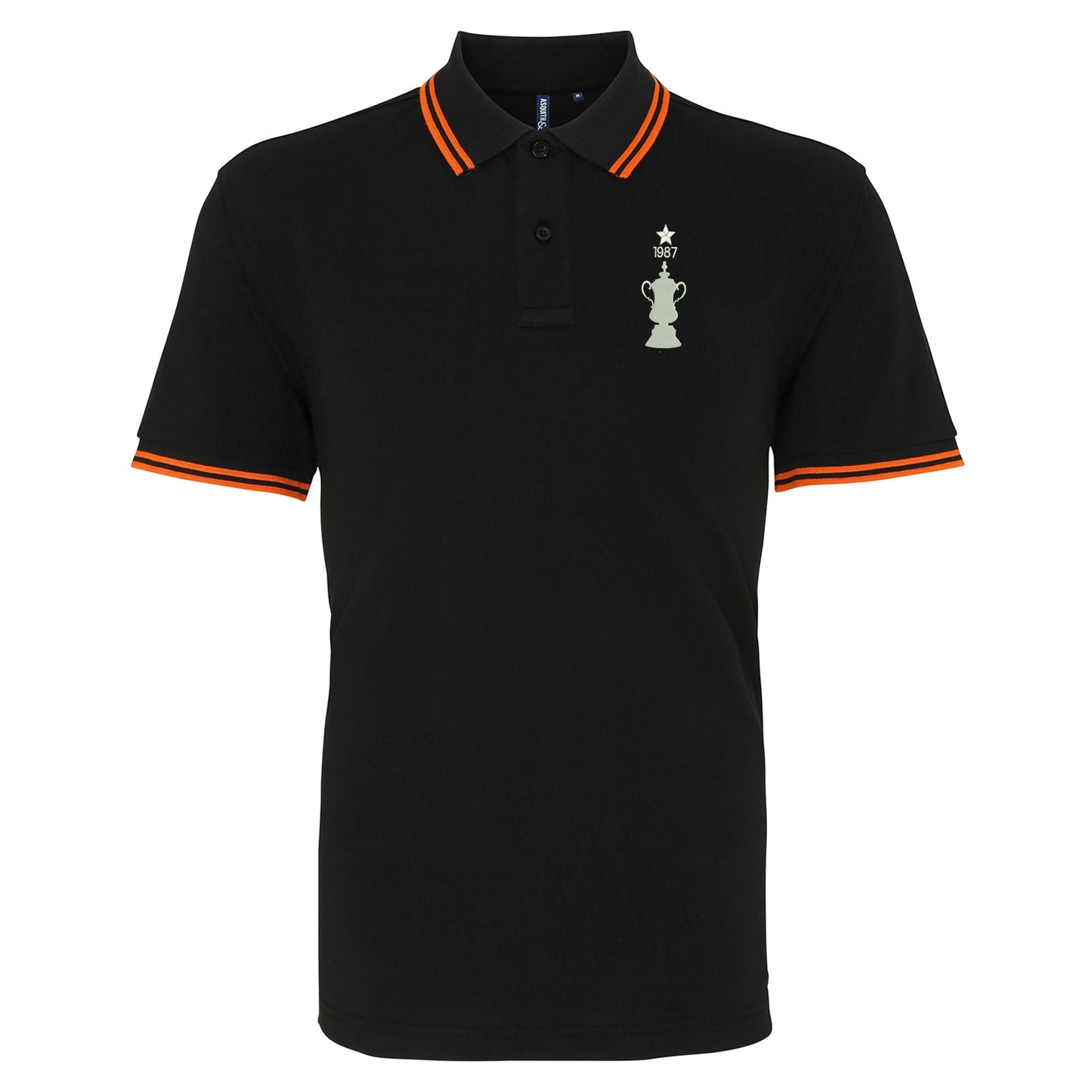 Retro Coventry FA Cup Winners Embroidered Tipped Polo Shirt