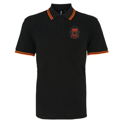 Retro Albania 1935 Embroidered Tipped Polo Shirt