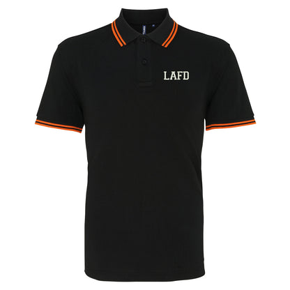 LAFD Embroidered Tipped Polo Shirt