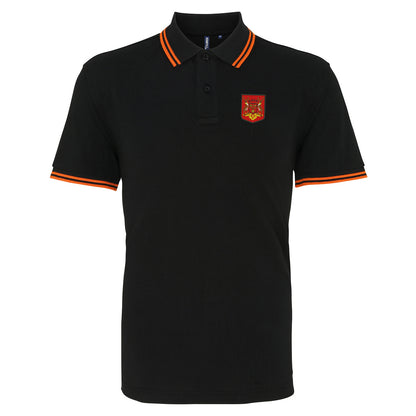 Retro Forest 1970 Shield Embroidered Tipped Polo Shirt