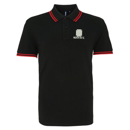 Retro Neath RFC Embroidered Tipped Polo Shirt
