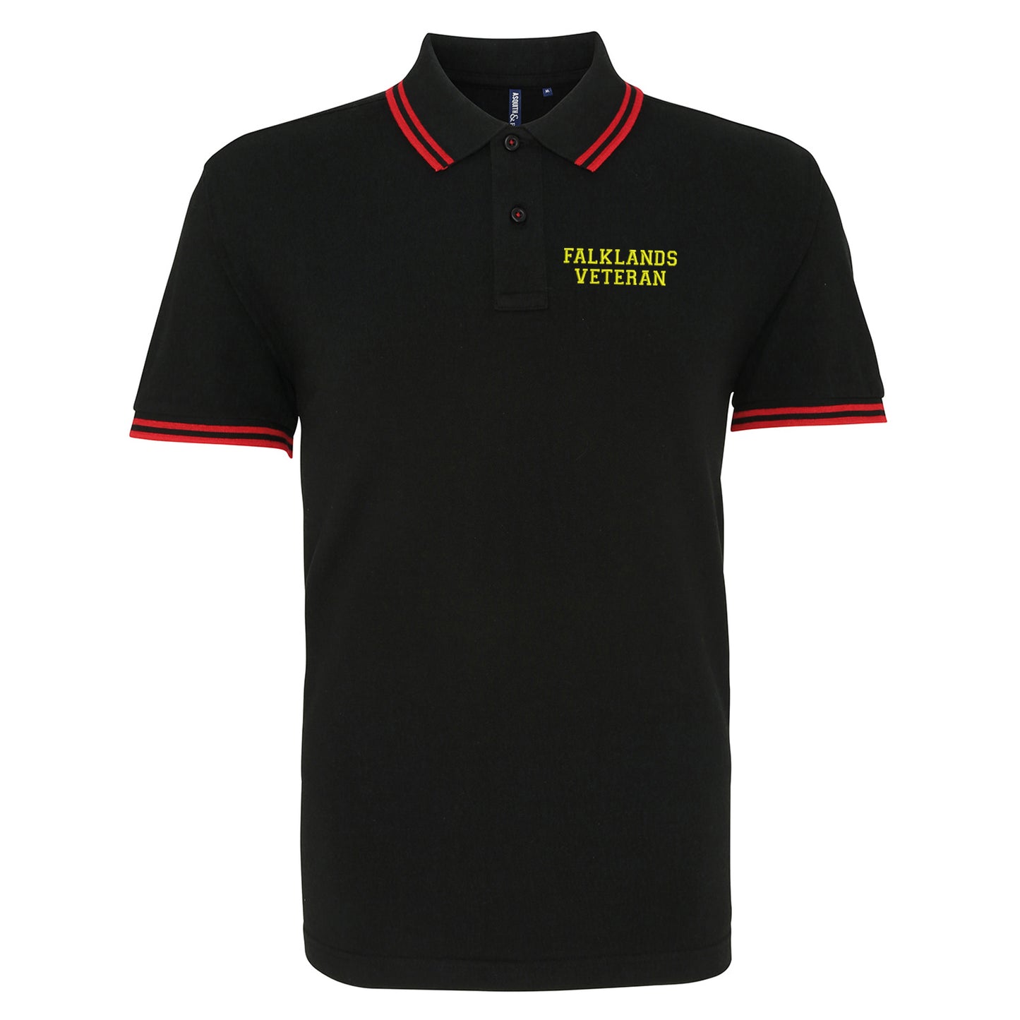 Falklands Veteran Embroidered Tipped Polo Shirt