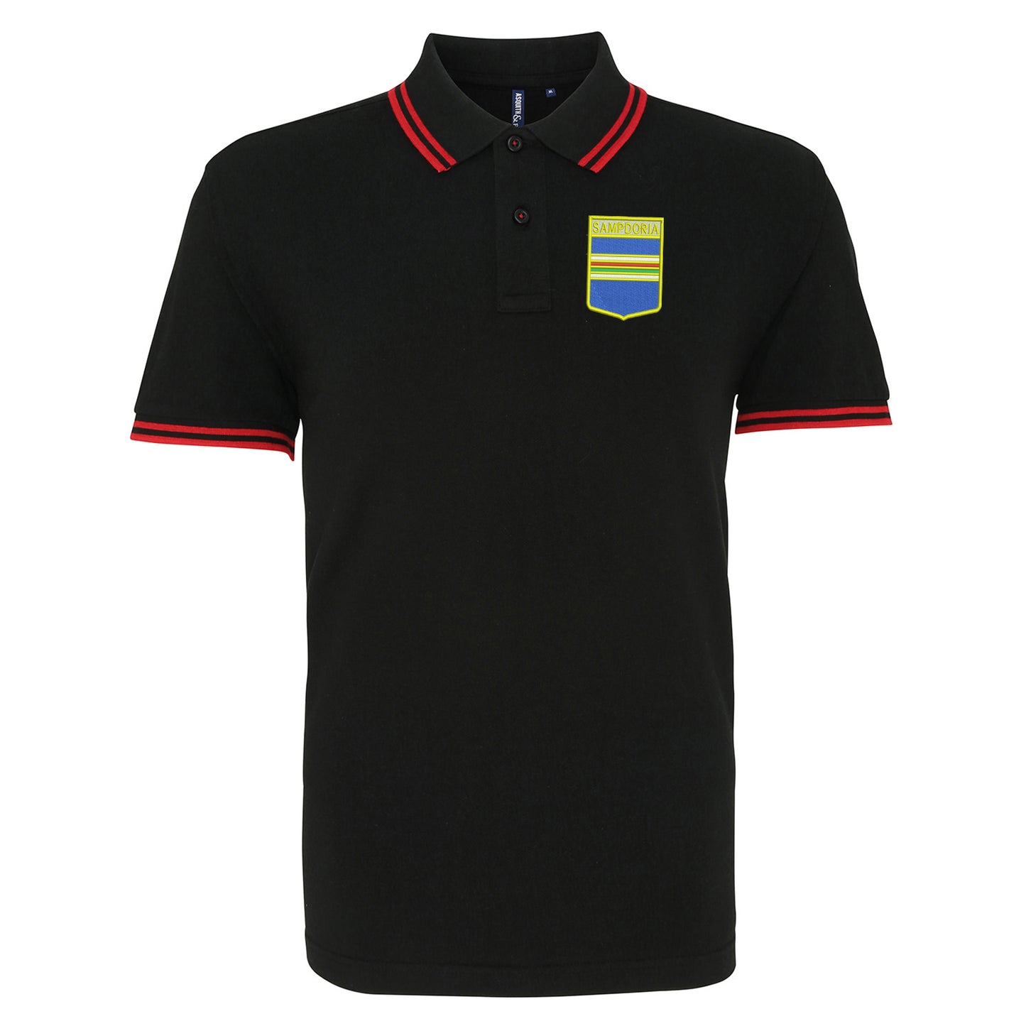 Retro Sampdoria 1960s Embroidered Tipped Polo Shirt