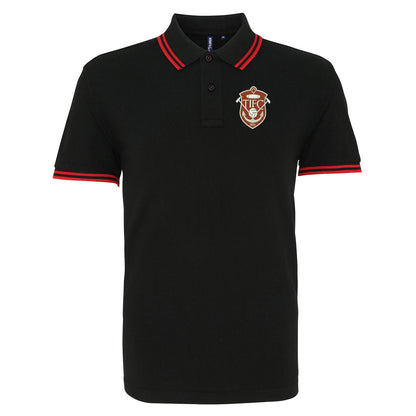 Retro Thames Ironworks FC Embroidered Tipped Polo Shirt