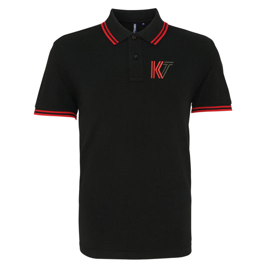 Retro Kettering Town Embroidered Tipped Polo Shirt