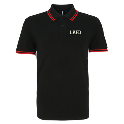 LAFD Embroidered Tipped Polo Shirt