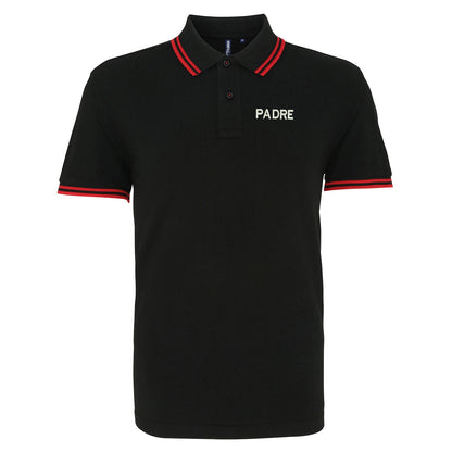 Padre Embroidered Tipped Polo Shirt
