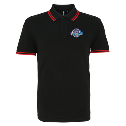 Sky Blues Keep The Faith Embroidered Tipped Polo Shirt