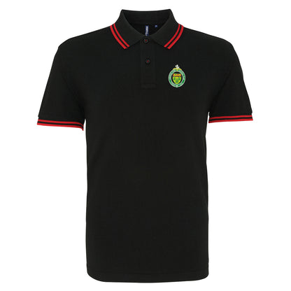 Retro Ashford Town Embroidered Tipped Polo Shirt