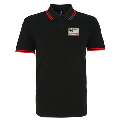 St James' Park NE1 Embroidered Tipped Polo Shirt